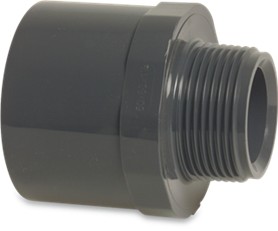 Übergangsnippel Sechs-/Achtkant PVC 50/63 mm x 1" AG, 10 bar