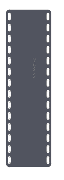 Verschlussblech "Schnabu" 484 mm, 1 mm V2A